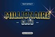 Text Effect Milionaire Club for advertising, social media branding, Title and many More
