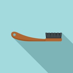 Wall Mural - Sauna brush icon. Flat illustration of sauna brush vector icon for web design