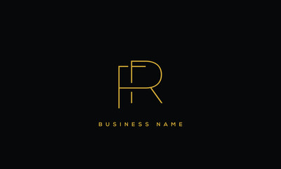 Sticker - RF ,FR ,R ,F Abstract Letters Logo Monogram