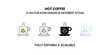 © Talha D - coffee in cup Vector illustration icons in different style