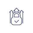 © nexusby - padlock and arrows line icon on white