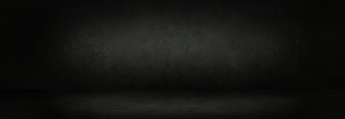Wall Mural - abstract image of studio dark room concrete floor grunge texture background.