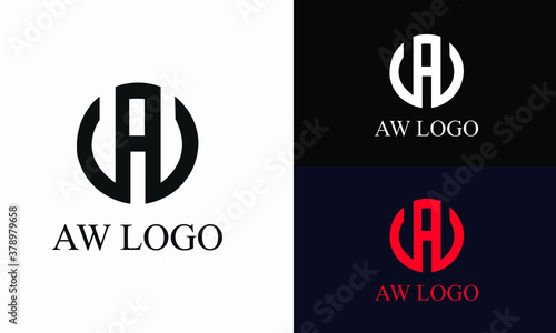 CREATIVE LATTER A W ICON LOGO DESIGN Poster Mural XXL