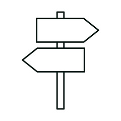 Poster - guide arrows travel tourism location linear icon style