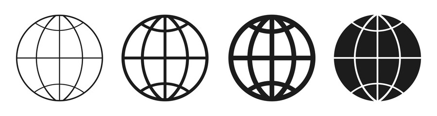 Wall Mural - earth set icons, world signs, earth globe – stock vector
