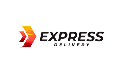 Wall Mural - fast forward express logo designs vector, modern express logo template