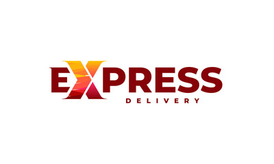 Wall Mural - fast forward express logo designs vector, modern express logo template