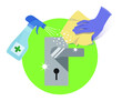 © Andreas - Cleaning and Disinfect door handles COVID-19.
