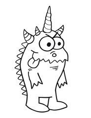 Aufkleber - Cute Monster Vector Illustration Art