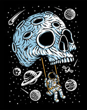 Playing Swing On Skull Planet