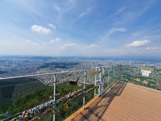 view of the river and the city