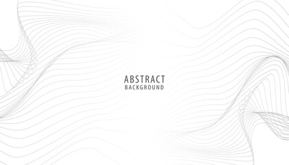 Abstract white and gray line background. abstract line, wavy design premium background. Vector Illustration