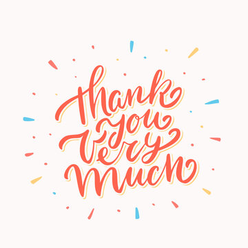 Thank you very much. Vector lettering card.