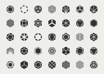 Graphic design element set. Vector logo template.