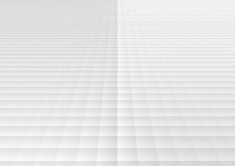 Wall Mural - abstract white and gray geometric square grid pattern perspective background and texture
