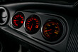 Car detailing series: Closeup of group of gauges on dashboard