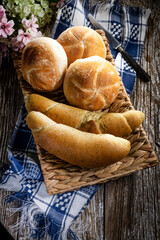 Wall Mural - Fresh bread for breakfast.