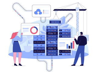 Wall Mural - web development and software programming concept