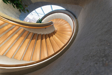 Poster - Modern spiral staircase. Contemporary architecture abstarct background