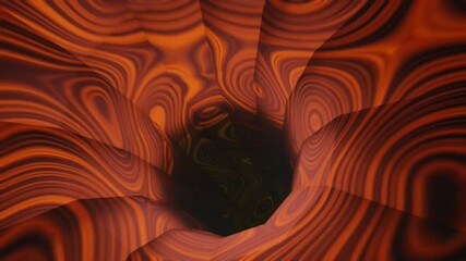Wall Mural - 4k video animation of forward-moving inside a tunnel or cave, which has beautiful texture or pattern