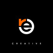 Initial Letter ER or RE Logo Design vector Template. Creative Abstract ER Logo Design Vector Illustration
