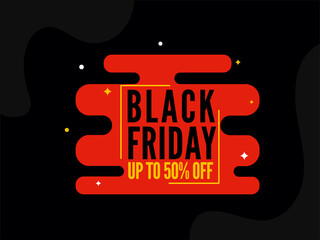 Wall Mural - UP TO 50% Off for Black Friday Sale Poster Design.