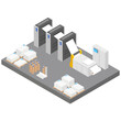 © Vectors Market - Paper mill isometric icon vector