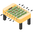 
A table football or soccer game, isometric design of foosball icon
