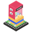 © Vectors Market - A ticketing counter for sale tickets, icon of ticket booth