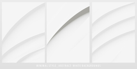 Aufkleber - Set of abstract perspective lines backgrounds. Ideal for brochure & flyer cover template, website landing page and business card design.