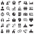 © andrej - Consultant Icons. Black Scribble Design. Vector Illustration.