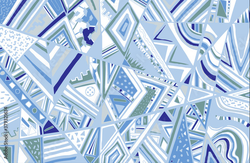 Obraz na plátně Abstract ethnic background is from different geometric shapes