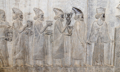 Canvas Print - Bas-relief with foreign ambassadors, Persepolis, Iran