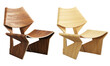 Modern bent plywood lounge chair. 3d render