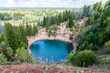 Sea Eye Lake with turquoise water in the Republic of Mari El, Russia