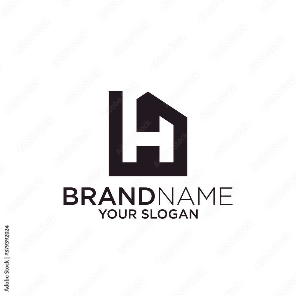 Letter H with home concept logo vector designs Stock Vector | Adobe Stock