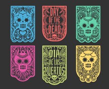 Day Of The Dead Paper Flags