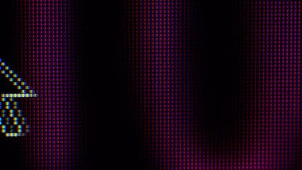 Wall Mural - close up on computer screen binary code on black background.