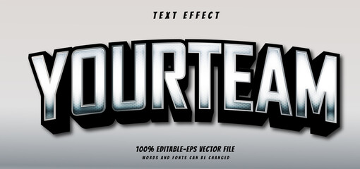 Wall Mural - yourteam text effect editable vector file text design vector