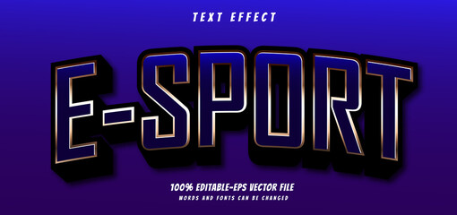 Wall Mural - e-sport text effect editable vector file text design vector