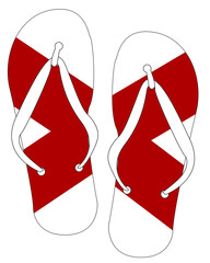 Poster - Alabama State Flag Flip Flop Shoes