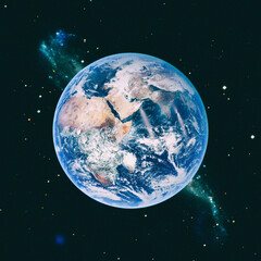 Wall Mural - planet earth in space, full planet. the elements of this image furnished by nasa.