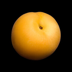 Wall Mural - Fresh ripe apricot isolated on a black background