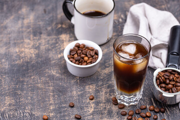 Wall Mural - Espresso tonic, trendy coffee drink