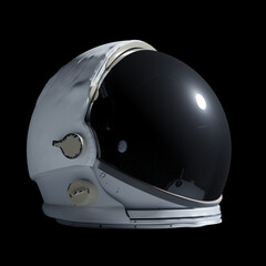 Wall Mural - astronaut helmet isolated on black background