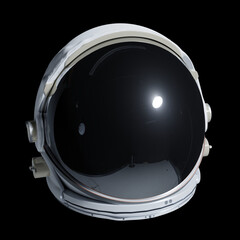 Wall Mural - astronaut helmet isolated on black background