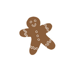 Sticker - Vector hand drawn doodle sketch brown ginger cookie isolated on white background