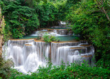 Fototapeta Łazienka - Beautiful waterfall at Thailand (Huay Mae Khamin)