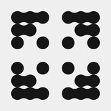 Fototapeta Pokój dzieciecy - Abstract Cross Pattern Dots Logo generative computational art illustration