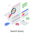 
A design of search query in editable style 
